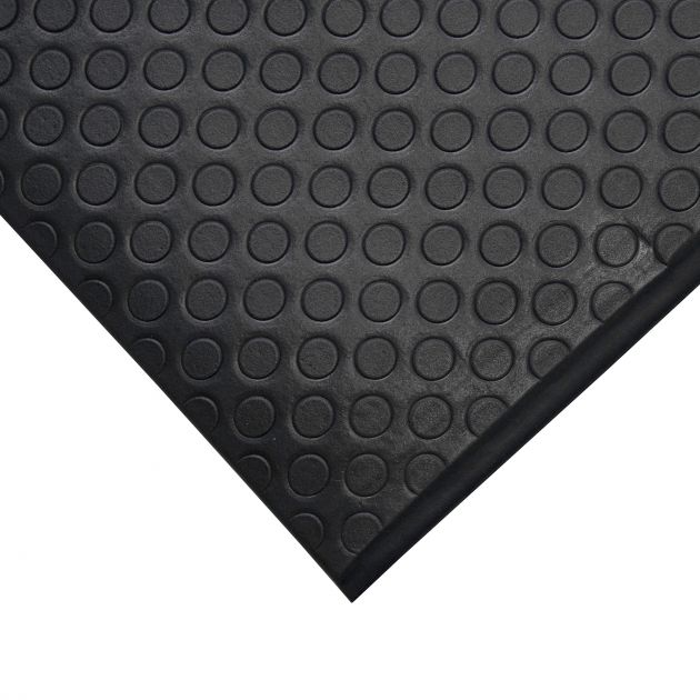 Tapis pastille orthomat standard 9,5 mm sur mesure noir coin