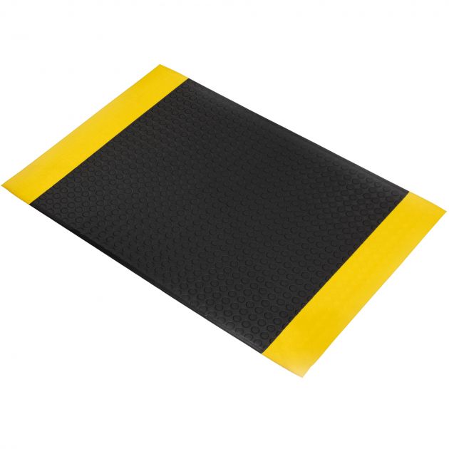 Tapis pastille orthomat standard 9,5 mm sur mesure noir/jaune 90cm