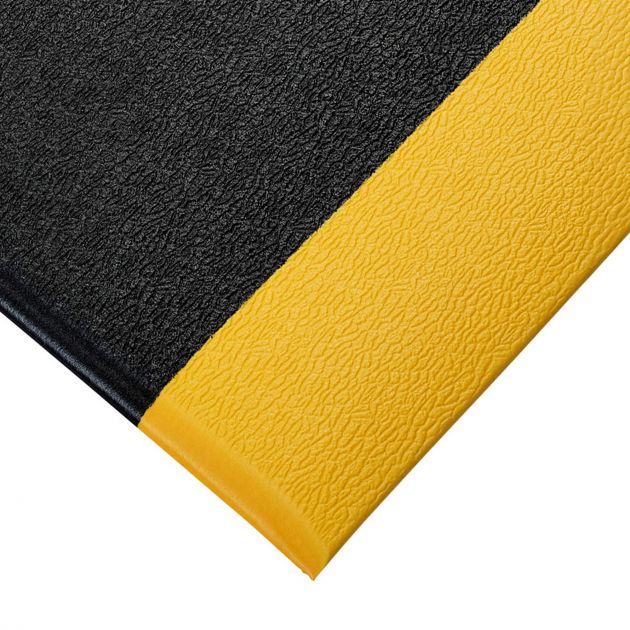 Tapis orthomat premium 12,5 mm jaune et noir sur mesure angle