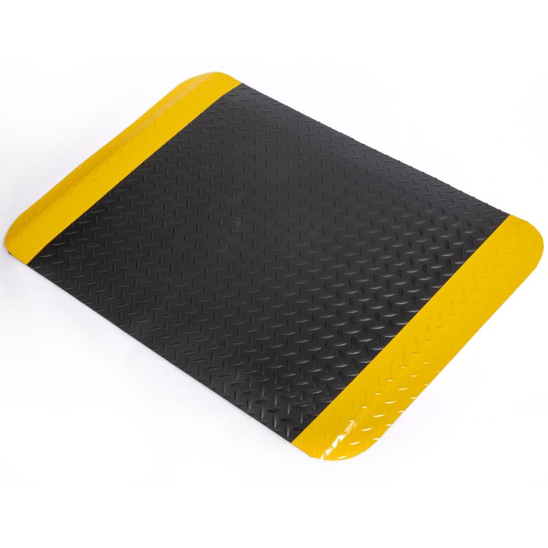 Tapis orthomat regen 70% recyclé 15 mm sur mesure noir/jaune