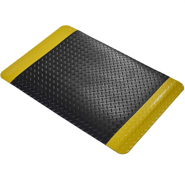 Tapis deckplate 15 mm sur mesure jaune/noir 60cm