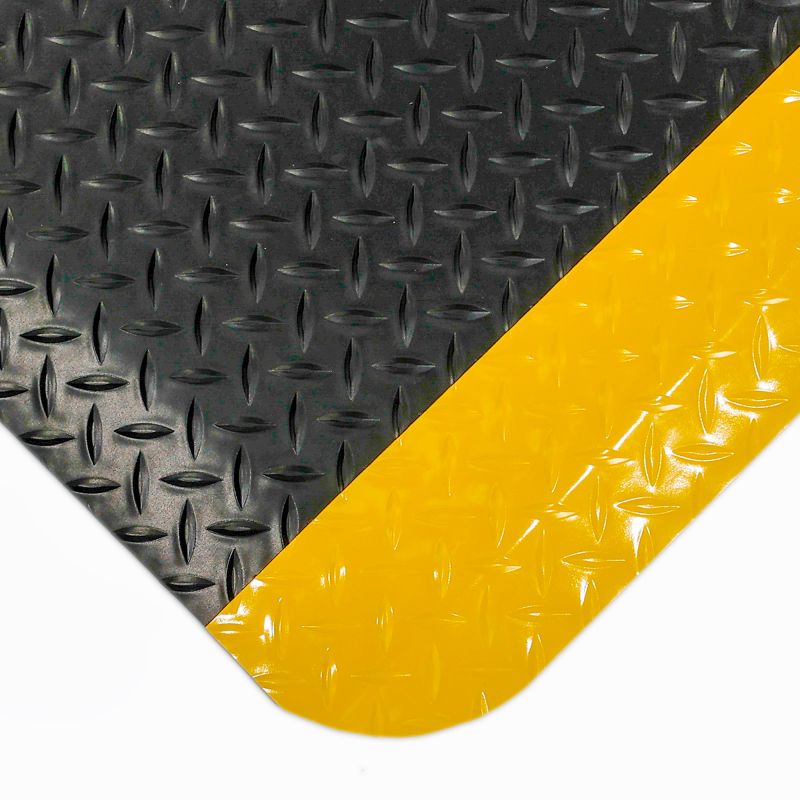 Tapis deckplate 15 mm sur mesure jaune/noir angle