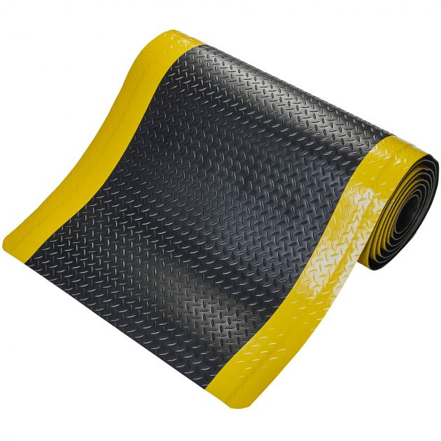 Tapis deckplate 15 mm sur mesure jaune/noir 120cm