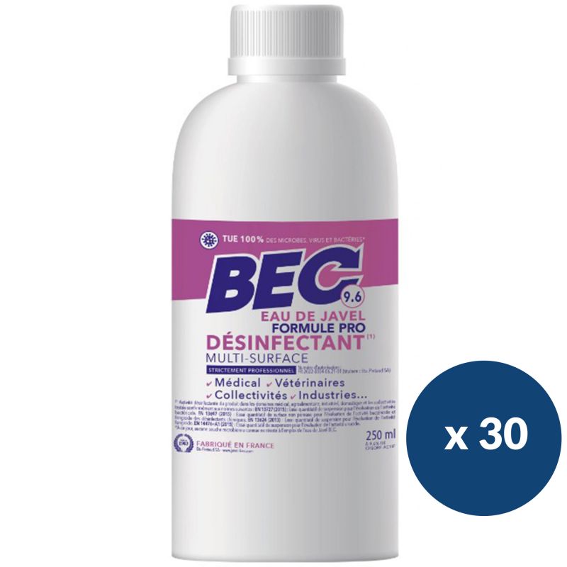 Javel concentrée 9,6% chlore actif x30 cruchons pastille