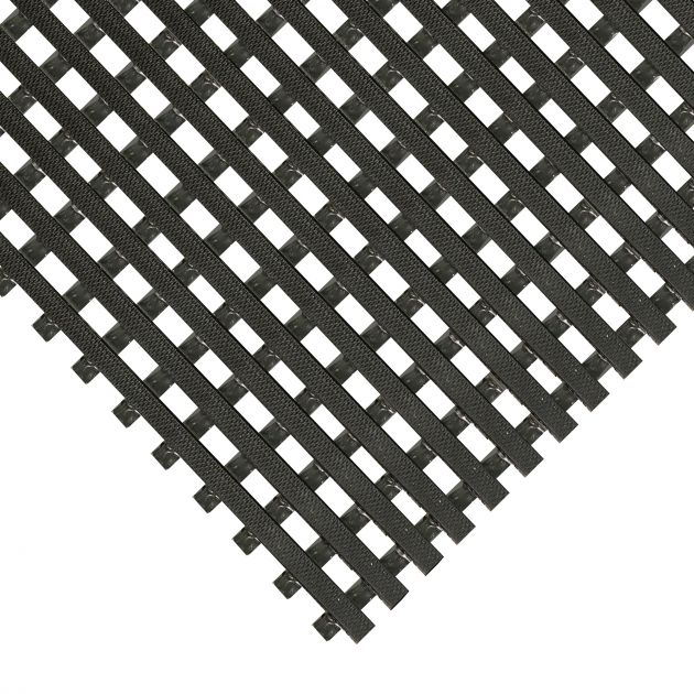 Tapis spécial milieu humide (piscine, douche, vestiaire) 15 mm sur mesure noir focus