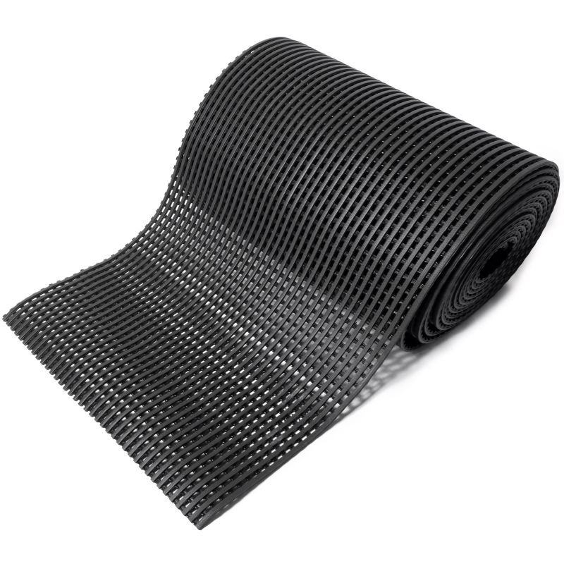 Tapis spécial milieu humide (piscine, douche, vestiaire) 15 mm sur mesure noir