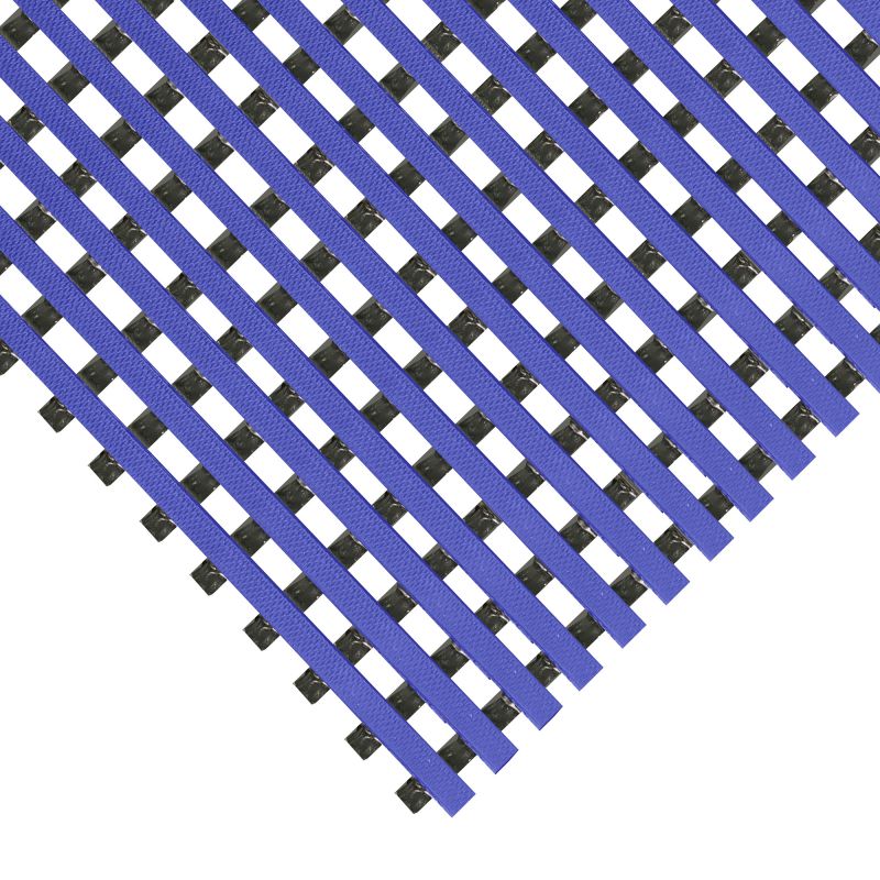 Tapis spécial milieu humide (piscine, douche, vestiaire) 15 mm sur mesure bleu focus