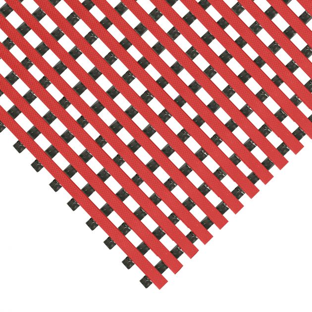 Tapis spécial milieu humide (piscine, douche, vestiaire) 15 mm sur mesure rouge focus