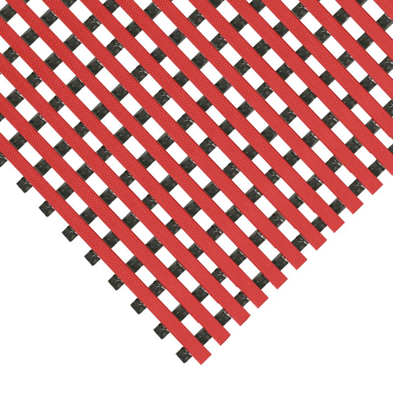 Tapis spécial milieu humide (piscine, douche, vestiaire) 15 mm sur mesure rouge focus