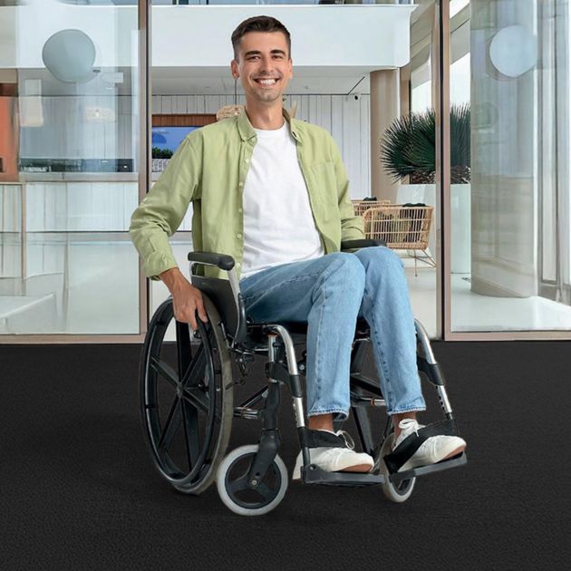 Tapis coco Dencity sur mesure noir PMR