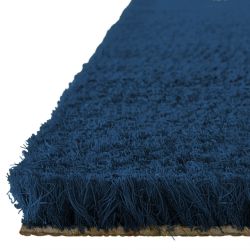 Tapis coco couleur sur mesure PMR premium Bleu 17 mm