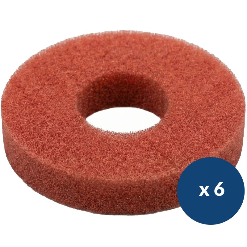 6 disques de récurage rouge autolaveuse Pudu SH1 lot