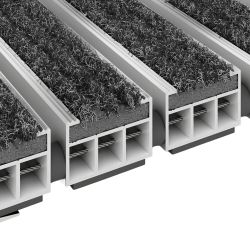 Tapis profilé en textile pour intérieur noir 19mm