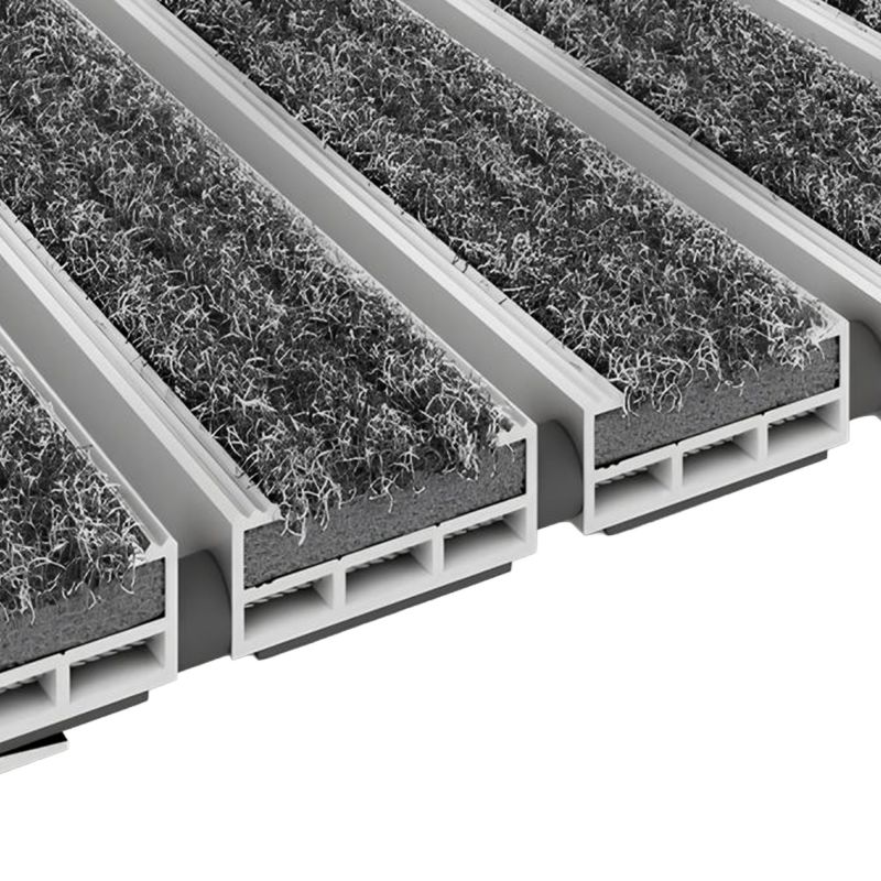Tapis profilé en textile pour intérieur gris anthracite 12mm