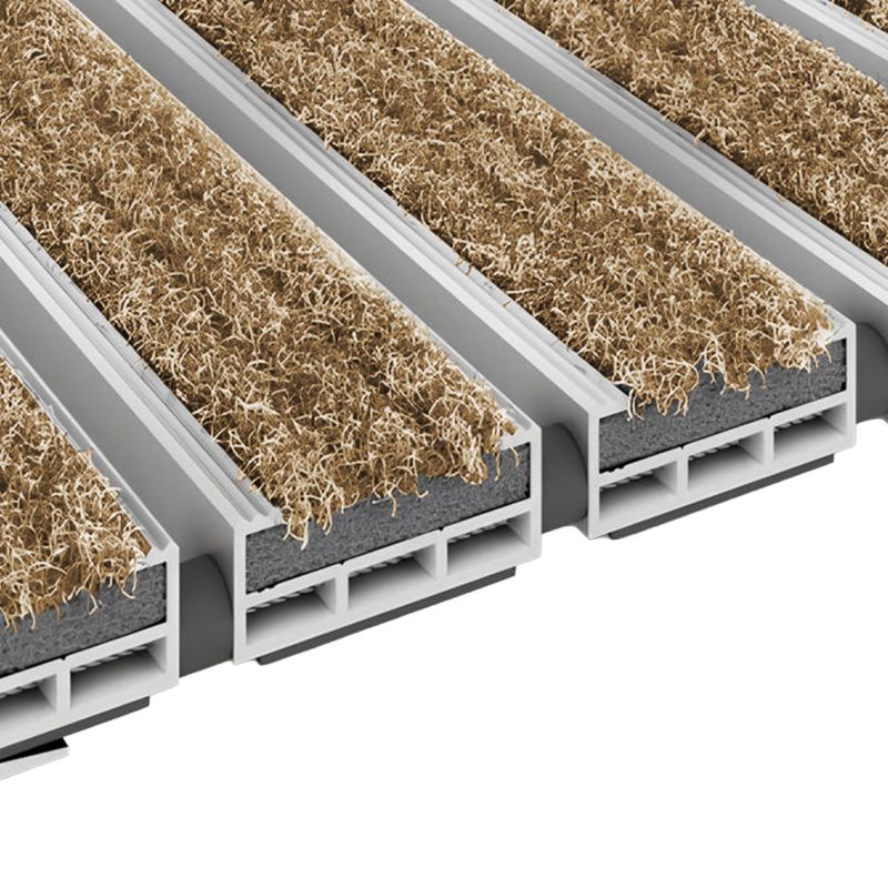 Tapis profilé en textile pour intérieur beige 12mm