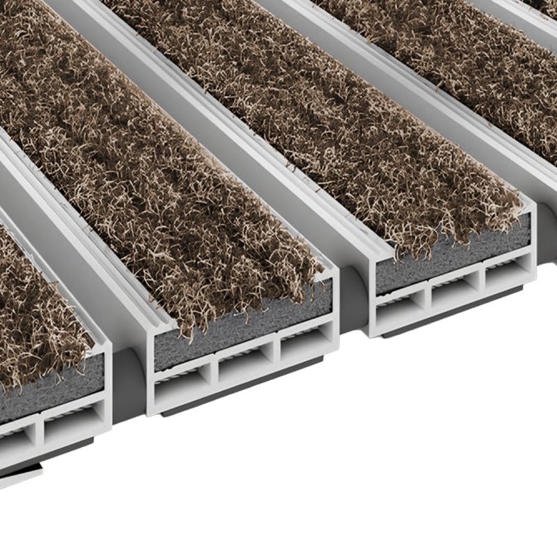 Tapis profilé en textile pour intérieur marron 12mm