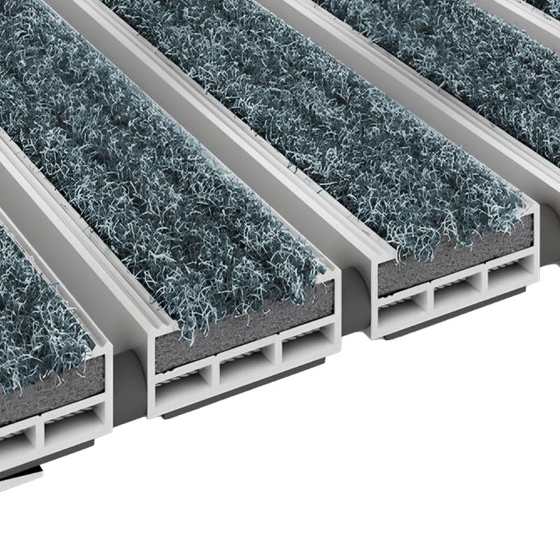 Tapis profilé en textile pour intérieur turquoise 12mm