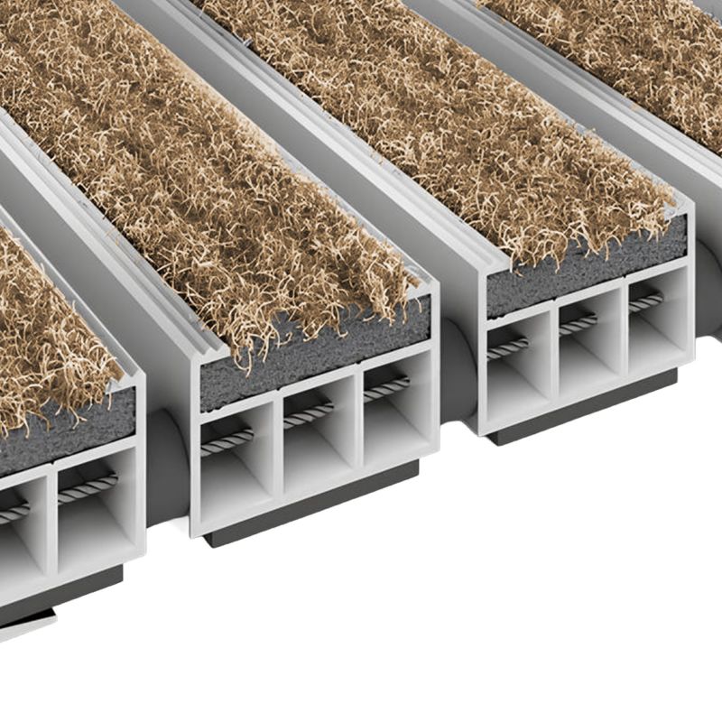 Tapis profilé en textile pour intérieur beige 19mm