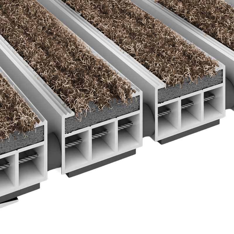 Tapis profilé en textile pour intérieur marron 19mm