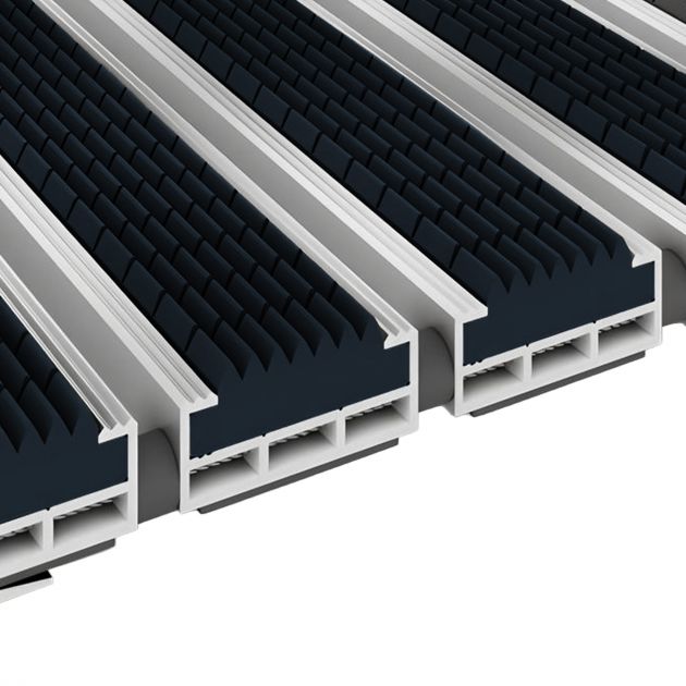 Tapis profilé en gomme pour extérieur bleu 12mm