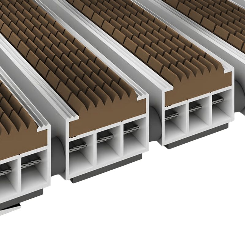 Tapis profilé en gomme pour extérieur beige 19mm