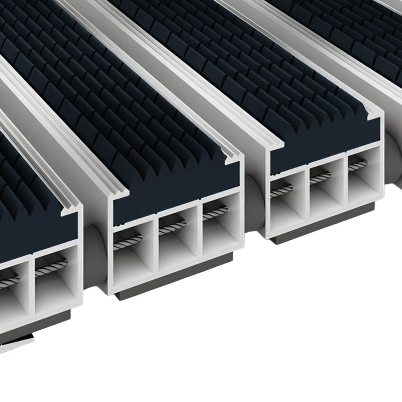 Tapis profilé en gomme pour extérieur bleu 19mm