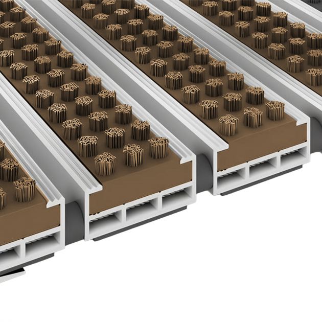 Tapis brosse profilé pour extérieur beige 12mm