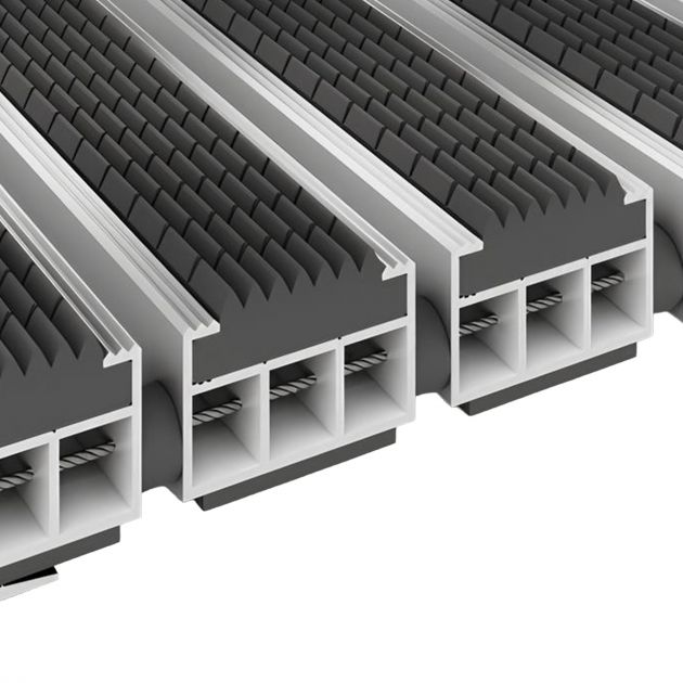Tapis profilé en gomme pour extérieur gris anthracite 19mm