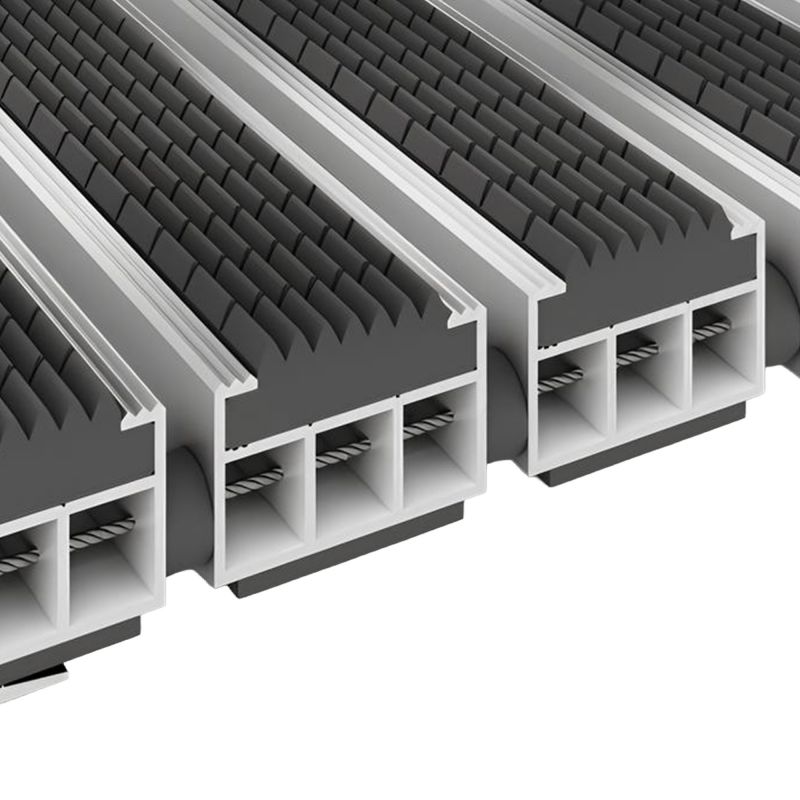 Tapis profilé en gomme pour extérieur gris anthracite 19mm