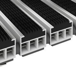 Tapis profilé en gomme pour extérieur noir 19mm