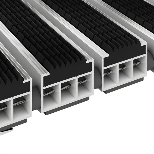 Tapis profilé en gomme pour extérieur noir 19mm