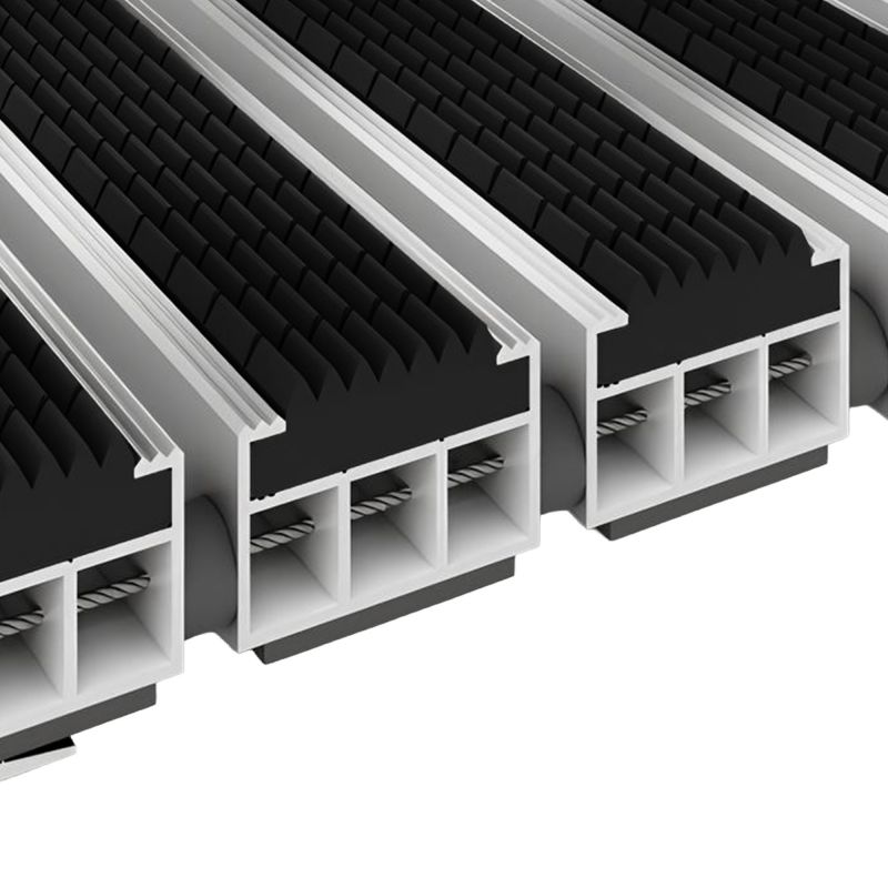 Tapis profilé en gomme pour extérieur noir 19mm