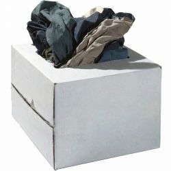 Chiffons textiles d'essuyage industriel couleur - boîte distributrice de 10 Kg