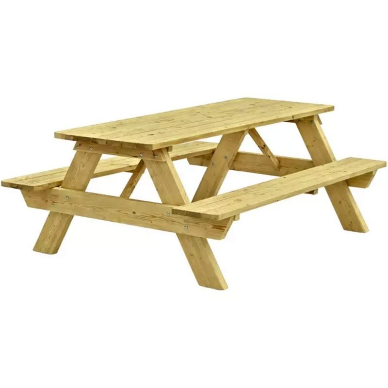 Table pique nique en pin 35 mm avec trou Parasol