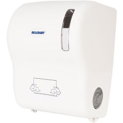 Distributeur essuie-mains autocoupant pour rouleau blanc