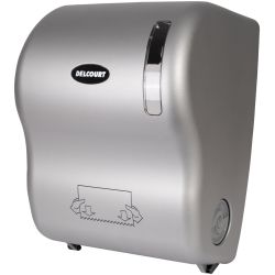 Distributeur essuie-mains autocoupant pour rouleau gris