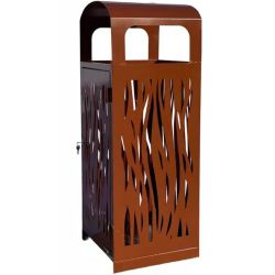 Poubelle de ville en acier Urba 80 litres porte sac