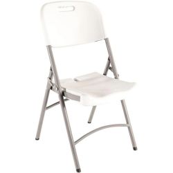 Chaise pliante PEHD M2 avec accroche blanche