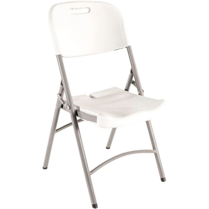 Chaise pliante PEHD M2 avec accroche blanche