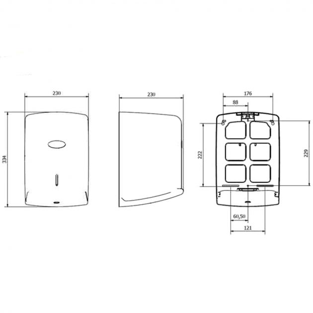 Distributeur dévidage central 450 feuilles schema