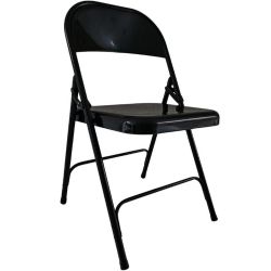 Chaise pliante assemblable metal noir
