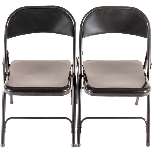 Chaise pliante assemblable metal double