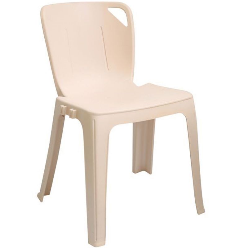 Chaise collectivité empilable avec accroches M4 beige