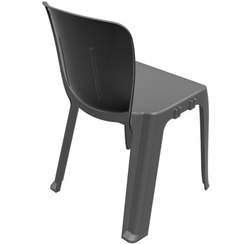 Chaise collectivité empilable avec accroches M4 gris dossier