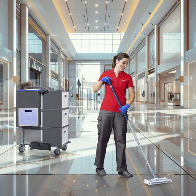 Chariot de ménage avec armoire de rangement Vileda Pro Shopster