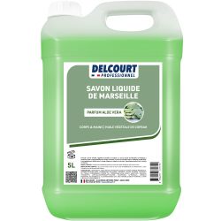 Savon de Marseille liquide bidon de 5 L Delcourt aloe vera face new