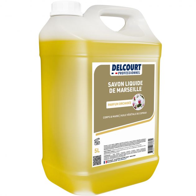 Savon de Marseille liquide bidon de 5 L Delcourt orchidee quart new