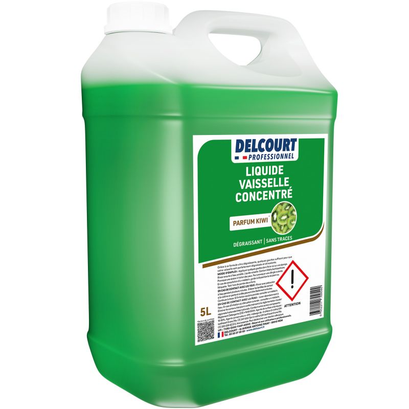 Liquide vaisselle mains concentré kiwi Delcourt 5L quart new