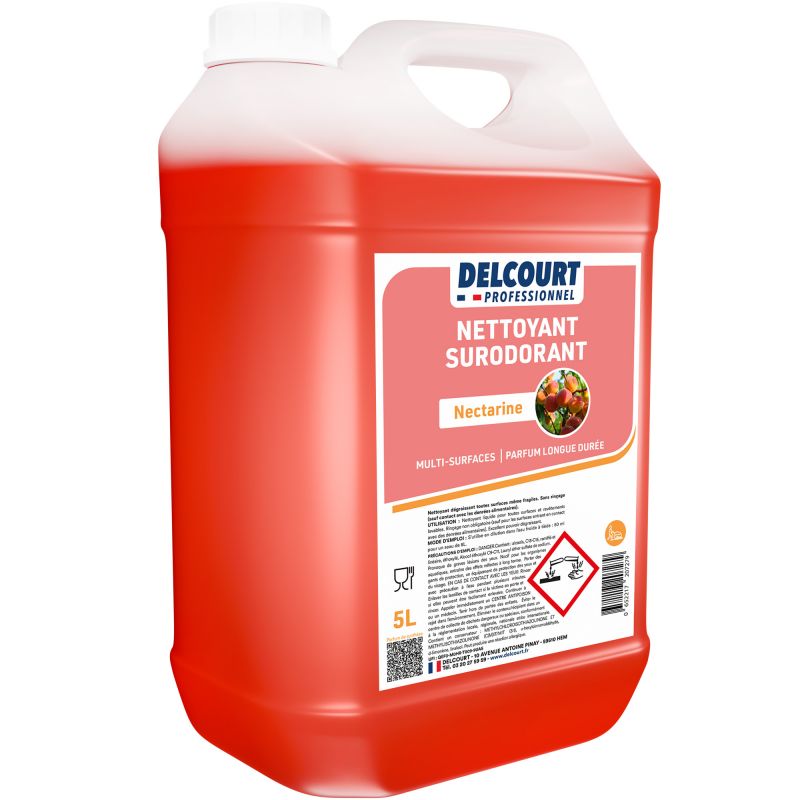 Détergent surodorant concentré multi-surfaces HACCP 5 L nectarine quart 