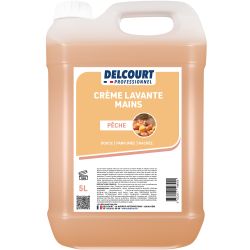 Crème lavante nacrée parfumée Delcourt - bidon de 5 L peche face new
